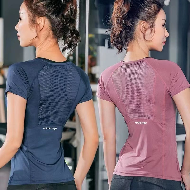 Ladies Sportswear Yoga Wear Women'S Sports T-Shirt plus Size Top Fitness Clothes Running